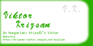 viktor krizsan business card